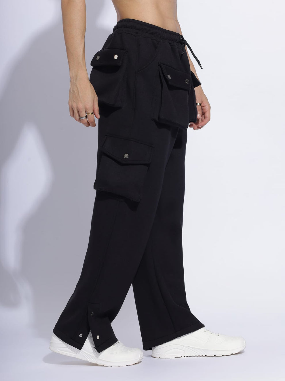 Cargo-Inspired Baggy Track Pants – Six Pocket Streetwear Vibe