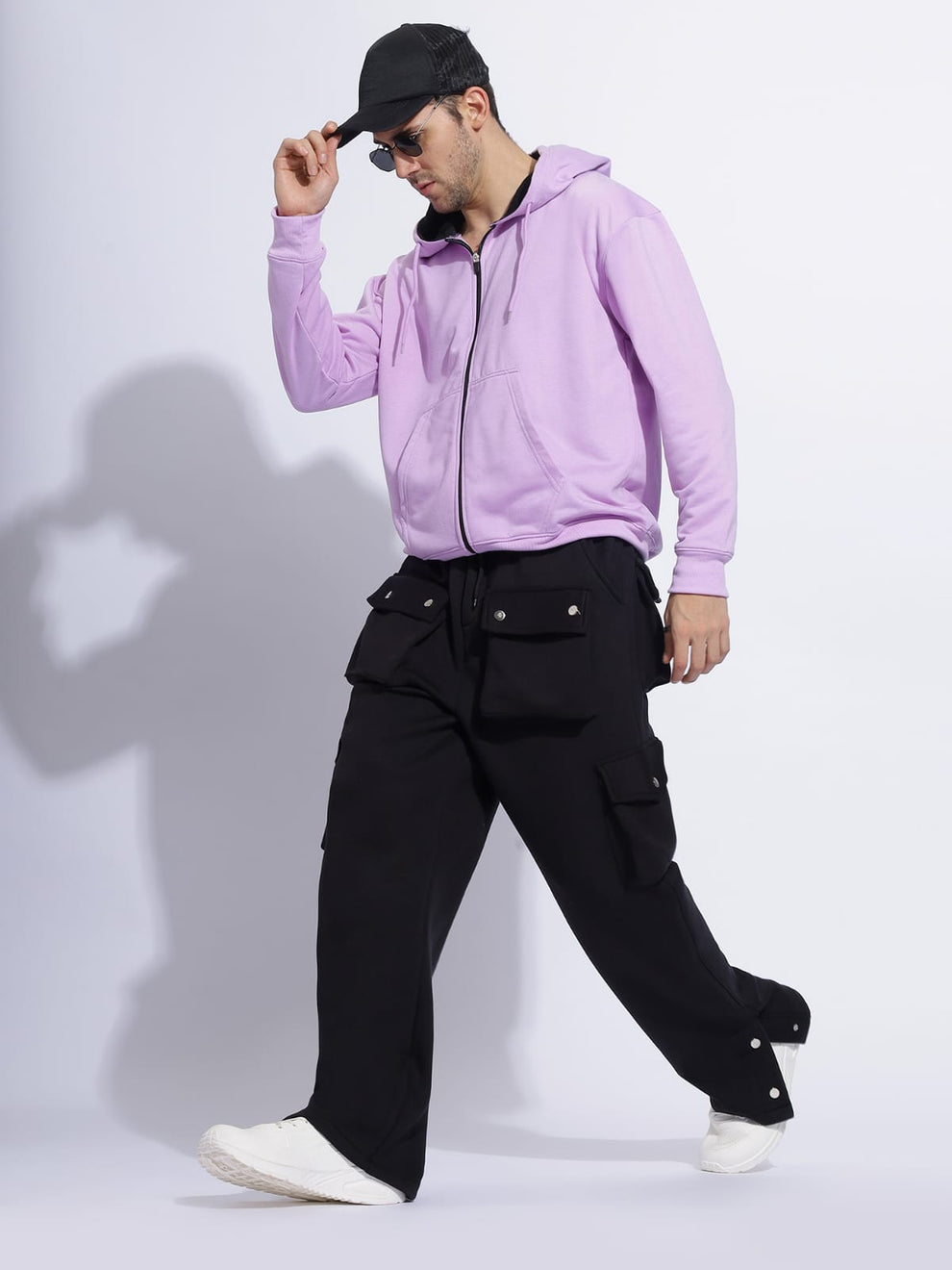 Cargo-Inspired Baggy Track Pants – Six Pocket Streetwear Vibe